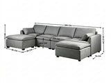 Jonpony 6-Piece Modular Sofa Set - Dark Grey