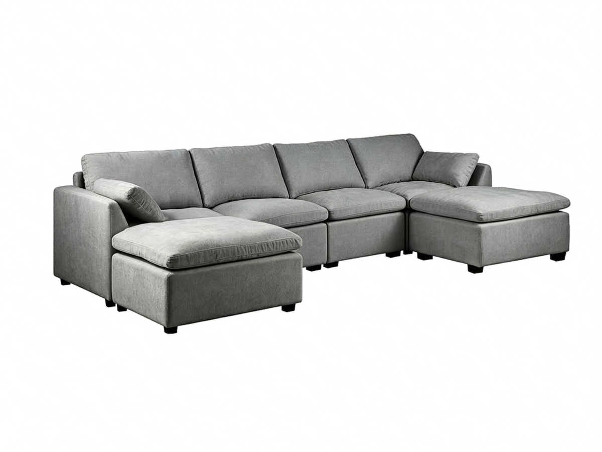 Jonpony 6-Piece Modular Sofa Set - Dark Grey