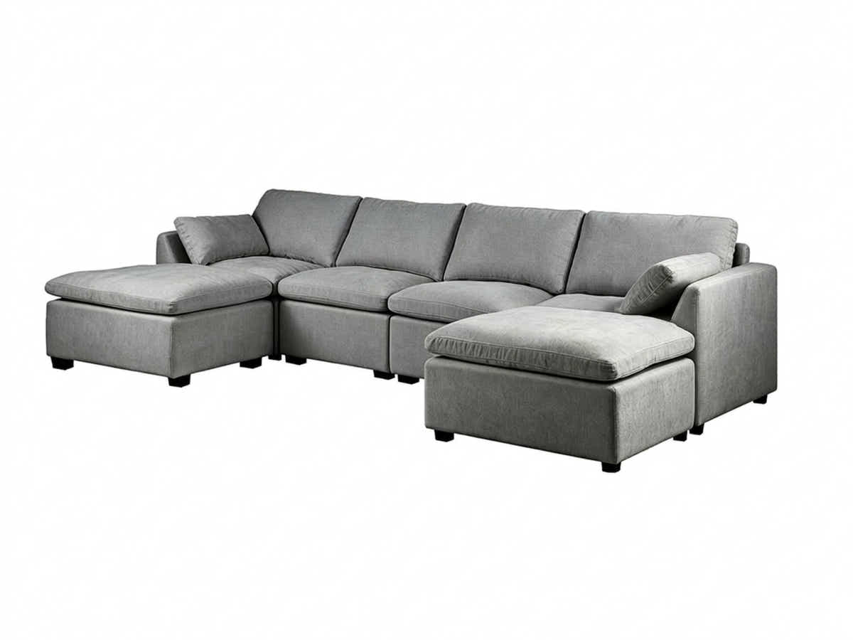 Jonpony 6-Piece Modular Sofa Set - Dark Grey