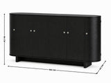 Black Buffet Cabinet - 160 cm