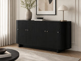 Black Buffet Cabinet - 160 cm