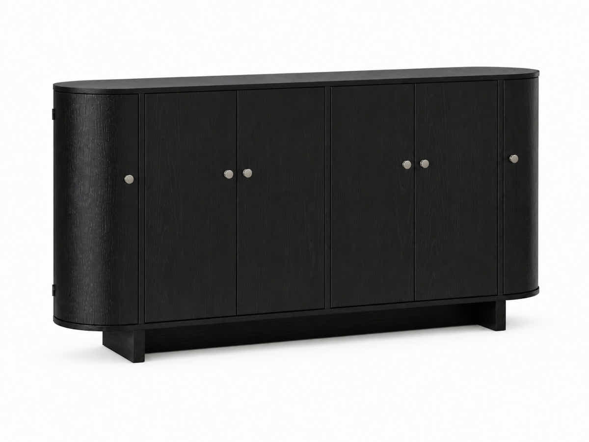 Black Buffet Cabinet - 160 cm