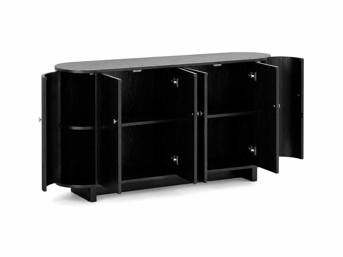 Black Buffet Cabinet - 160 cm