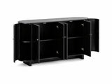 Black Buffet Cabinet - 160 cm