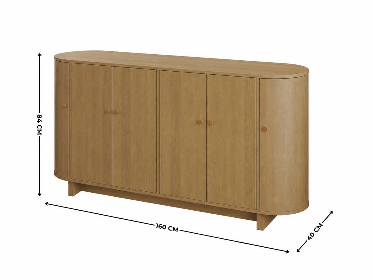 Oak Buffet Cabinet - 160 cm