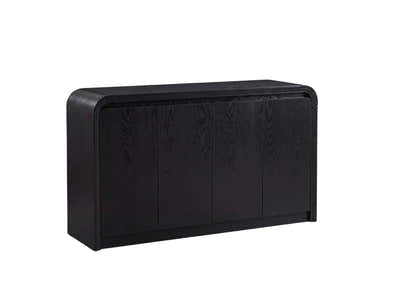 DS Olle 4-Door Buffet Storage Cabinet - Black