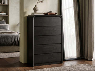 DS Talen 5-Drawer Tallboy - Black