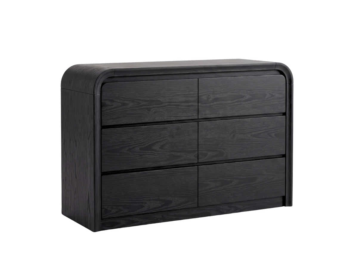 DS Kian 6-Drawer Cabinet - Black