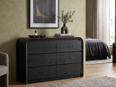 DS Kian 6-Drawer Cabinet - Black