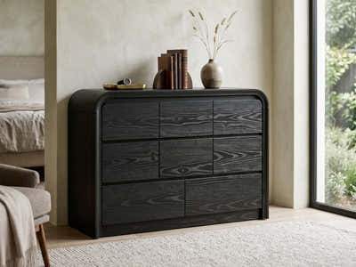 DS Kian 8-Drawer Cabinet - Black
