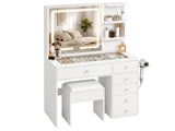DS Glamo LED Dressing Table With Drawers & Shelves