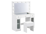 DS Glamo LED Dressing Table With Glass Cabinets
