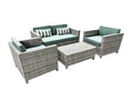 DS Merian 4PC Patio Set Light Grey+Dark Cyan