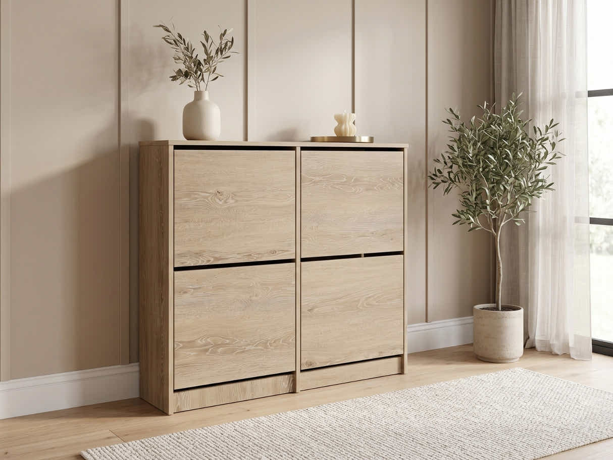 Enkel 4-Drawer Shoe Rack - Oak