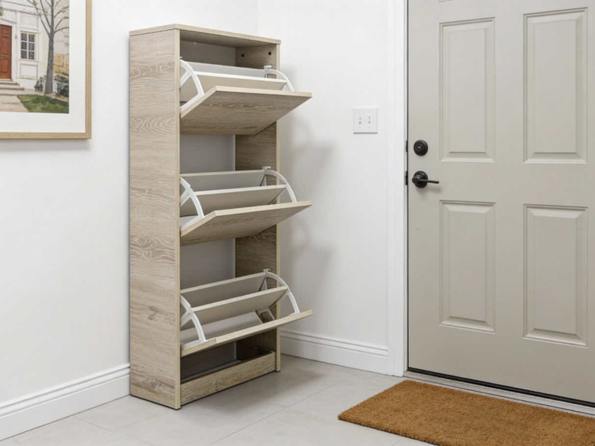 Enkel 3-Drawer Shoe Rack - Oak