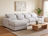 DS Jasmoder Sectional Sofa Set - Light Grey