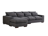 DS Jasmoder Sectional Sofa Set - Dark Grey