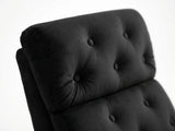 Sisco Velvet Rocker Chair - Black