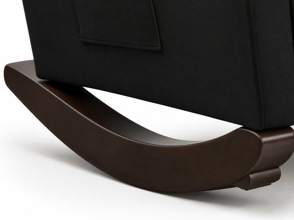 Sisco Velvet Rocker Chair - Black