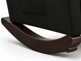 Sisco Velvet Rocker Chair - Black