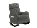 DS Sisco Velvet Rocker Chair - Grey