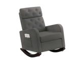 DS Sisco Velvet Rocker Chair - Grey