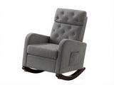 Sisco Velvet Rocker Chair - Grey