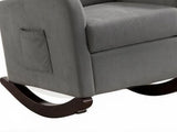 Sisco Velvet Rocker Chair - Grey