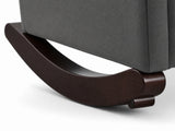 Sisco Velvet Rocker Chair - Grey