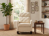 Sisco Velvet Rocker Chair - Beige