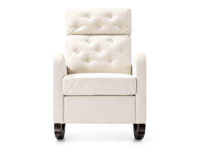 Sisco Velvet Rocker Chair - Beige