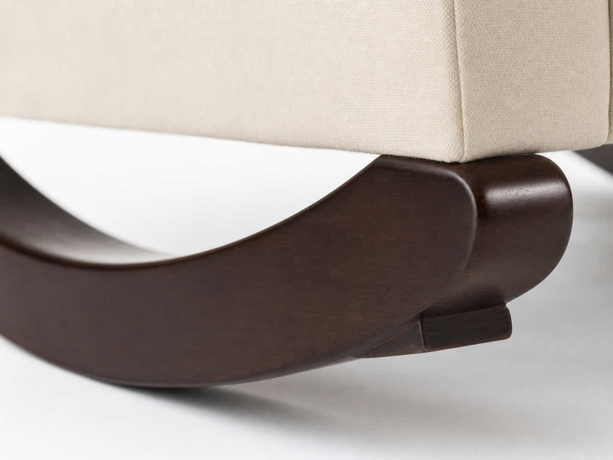 Sisco Velvet Rocker Chair - Beige