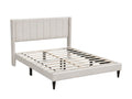 DS Ollie Fabric Bed Beige - Queen