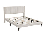 DS Ollie Fabric Bed Beige - Queen