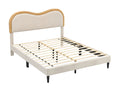 DS Etta Fabric Bed Beige - Queen