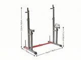 DS Adjustable Squat Rack With H-Frame Base