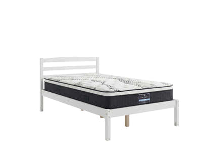 Wayford Bed Frame White & J32 Mattress - King Single