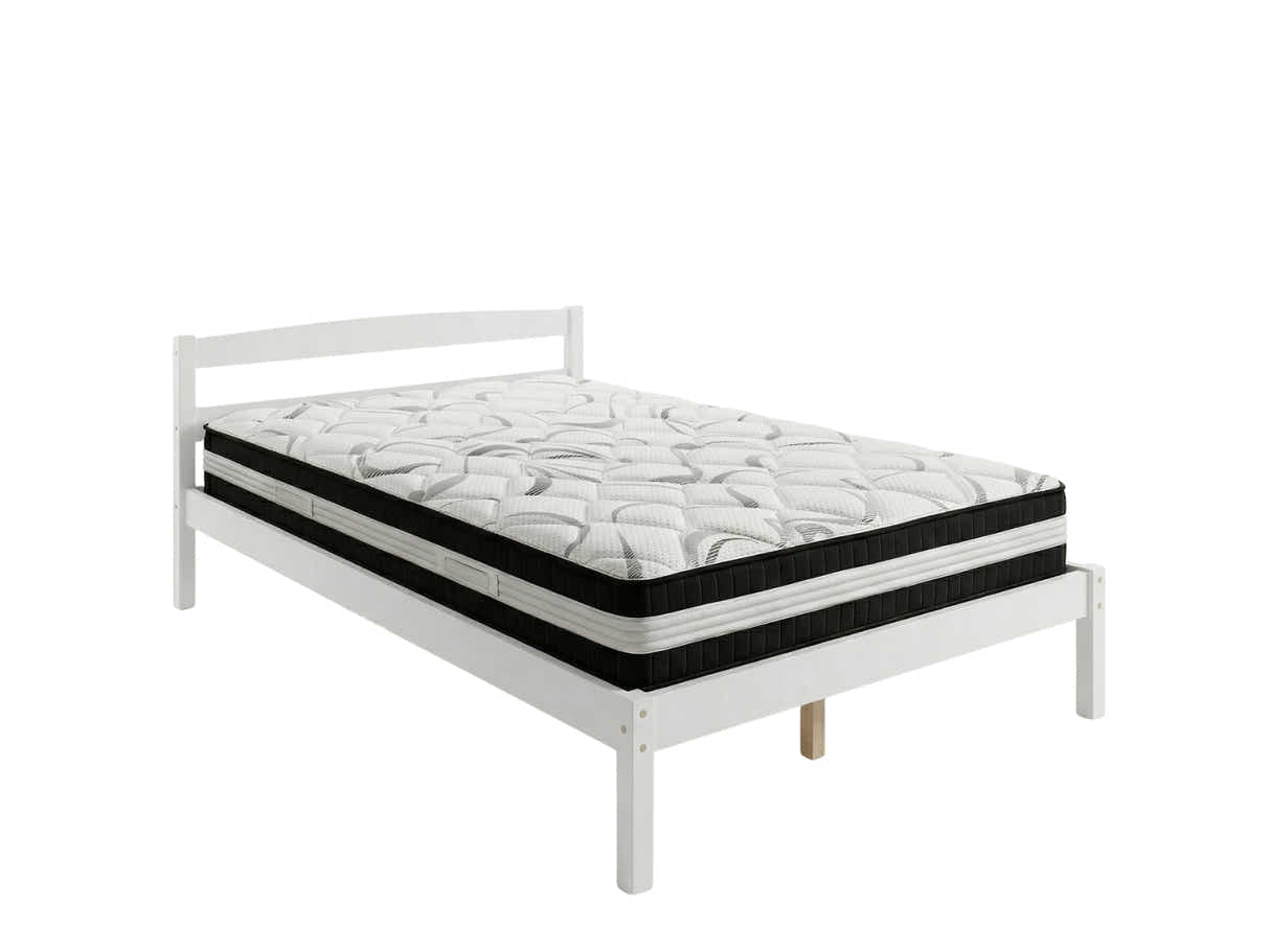 Wayford Bed Frame White & L30 Mattress - King Single