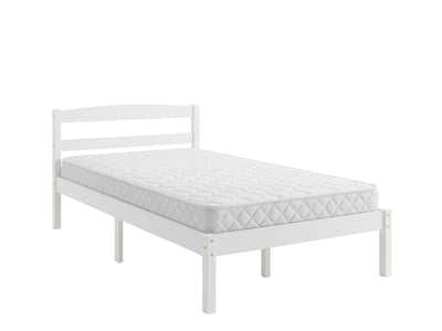 Wayford Bed Frame White & Bon15 Mattress - King Single
