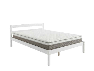 Wayford Bed Frame White & MEM 23 cm Mattress - King Single