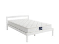 Wayford Bed Frame White & PIL20 Mattress with Pillow - King Single