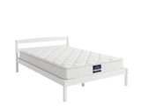 Wayford Bed Frame White & PIL20 Mattress with Pillow - King Single