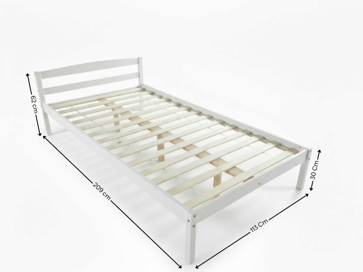 Wayford Bed Frame White & J32 Mattress - King Single