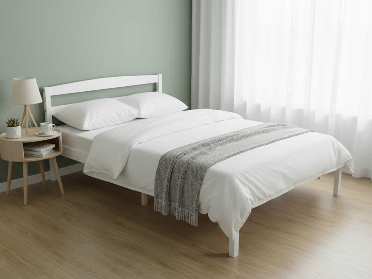 Wayford Bed Frame White & J32 Mattress - King Single