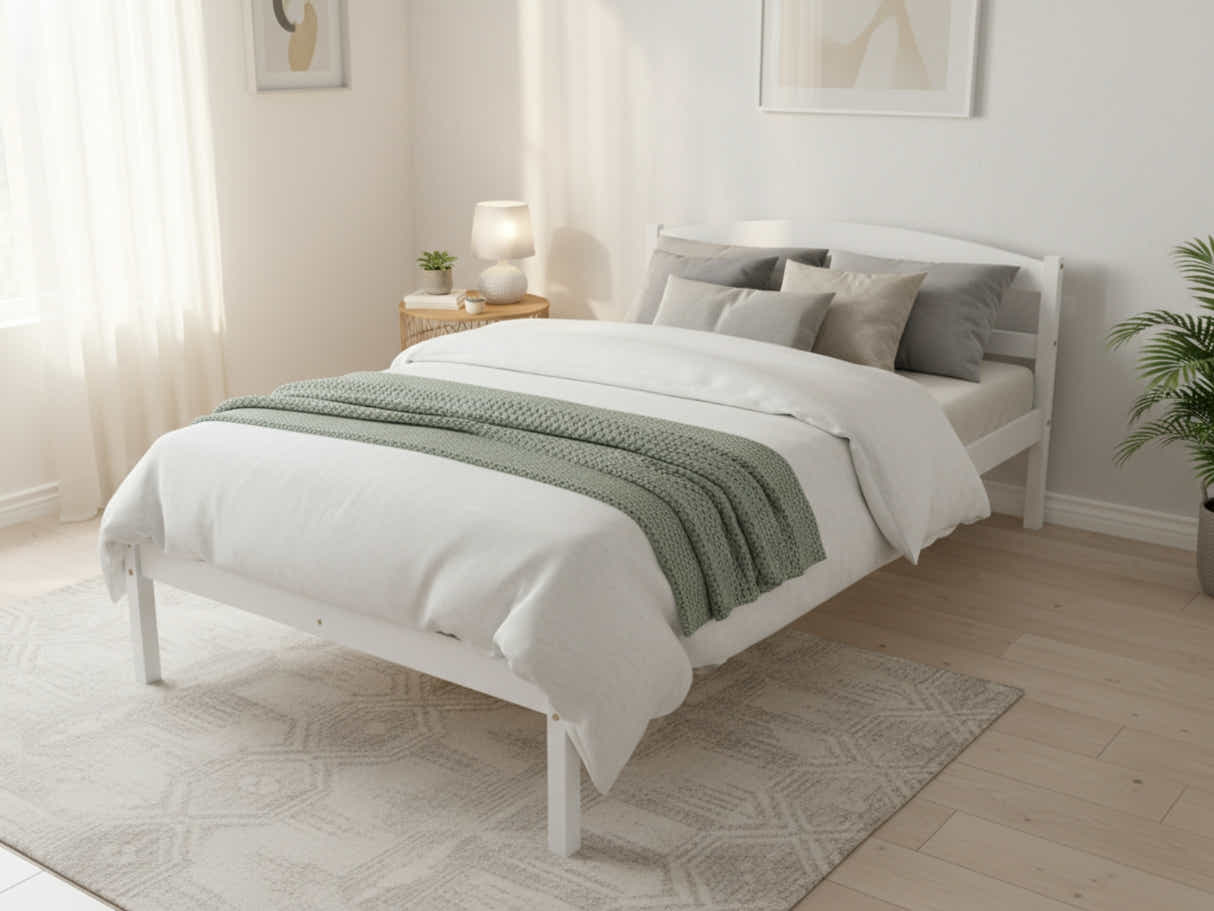 Wayford Bed Frame White & J32 Mattress - King Single
