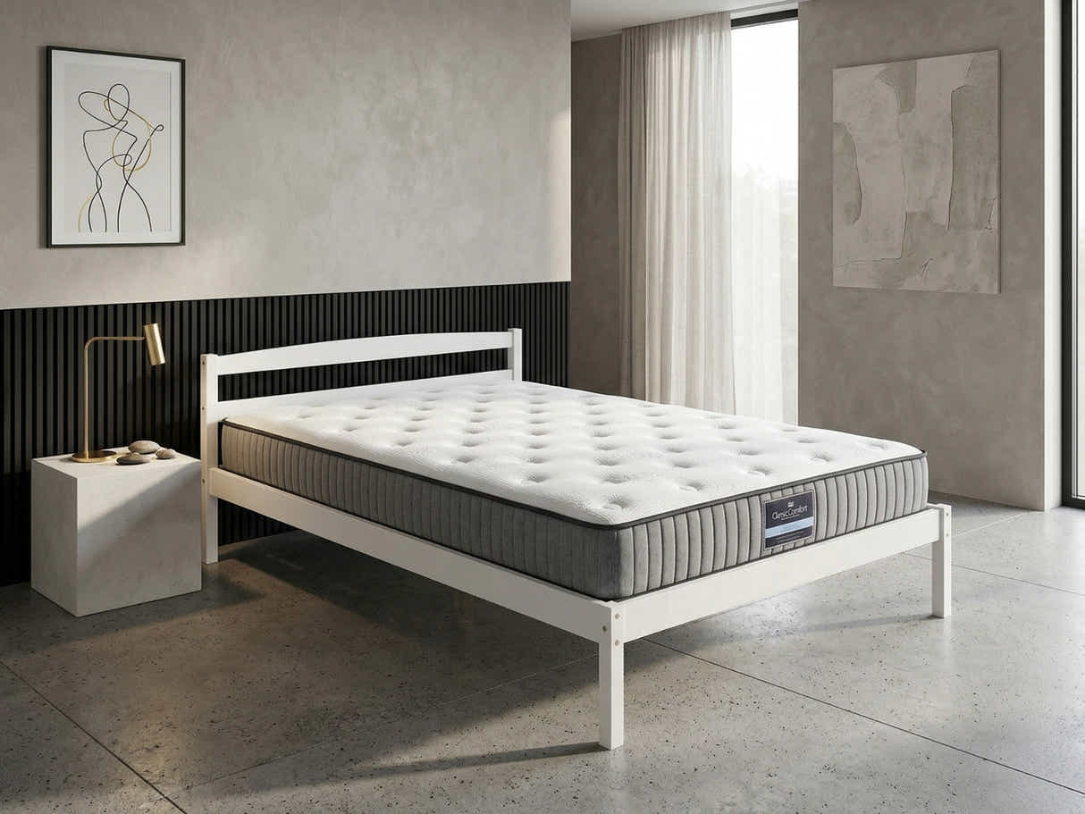 Wayford Bed Frame White & FIRM23 Mattress - Double