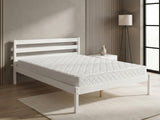Wayford Bed Frame White & Bon15 Mattress - Double