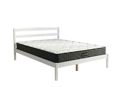 Wayford Bed Frame White & Xclusive X20 Mattress - Double