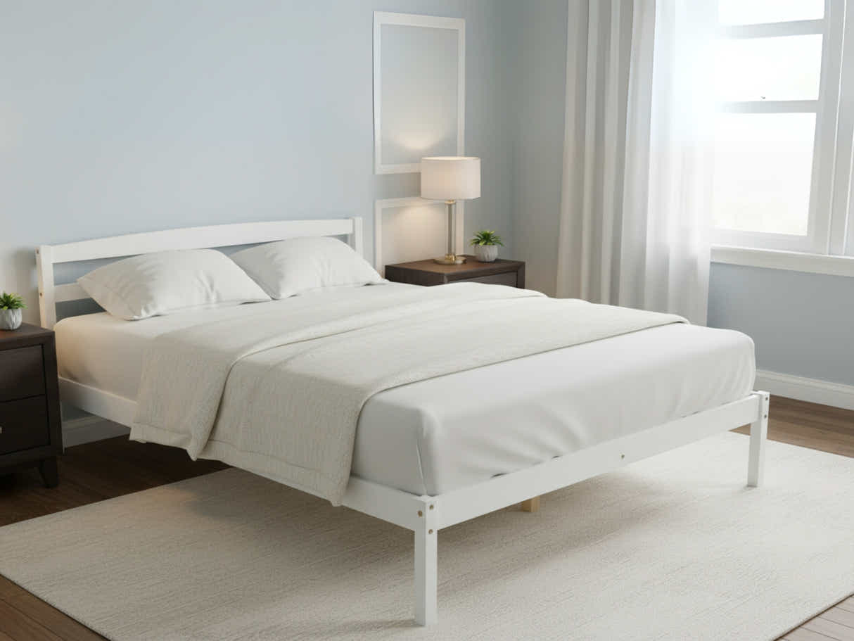 Wayford Bed Frame White & FIRM23 Mattress - Double