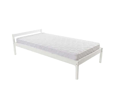 Wayford Bed Frame White & Bon15 Mattress - Single